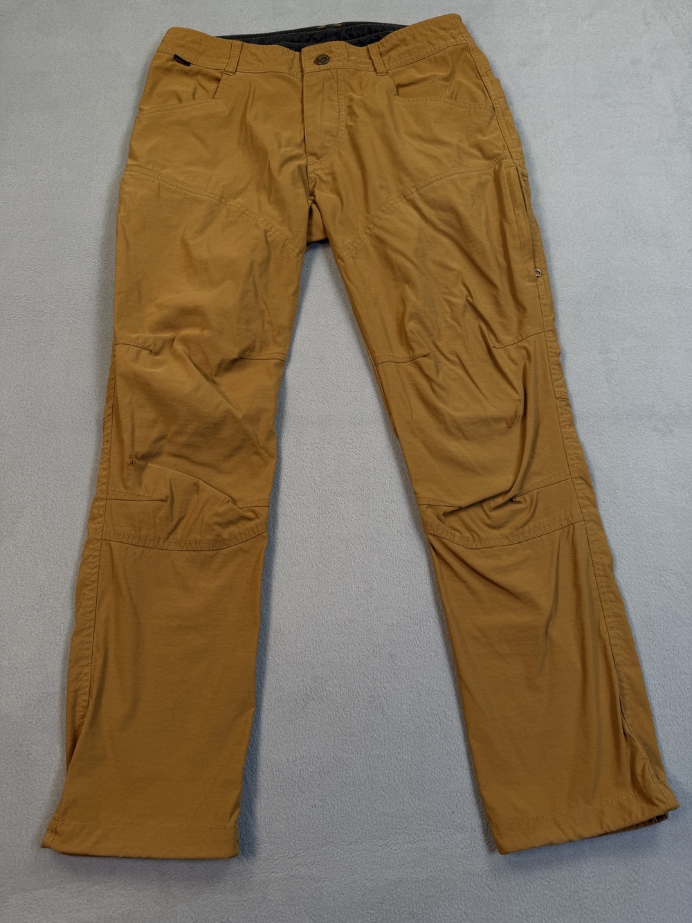 Kuhl Pants Mens 32x28 Brown Stretch Nylon Tech Hiking Zip Pocket Trail Outdoor